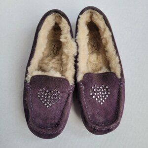 UGG AUSTRALIA MOCCASSINS SLIPPERS ANNMARIE HEART SHOES